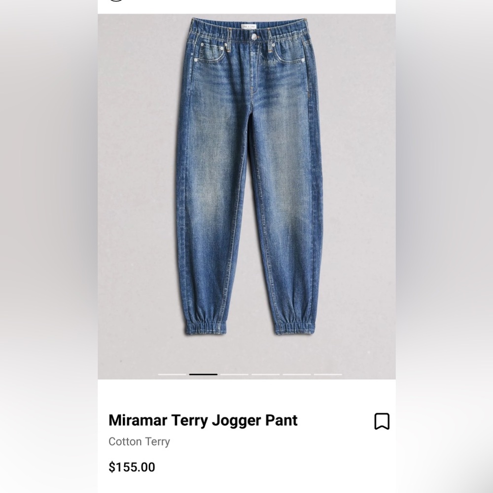 Rag and bone Miramar joggers.  Size XS